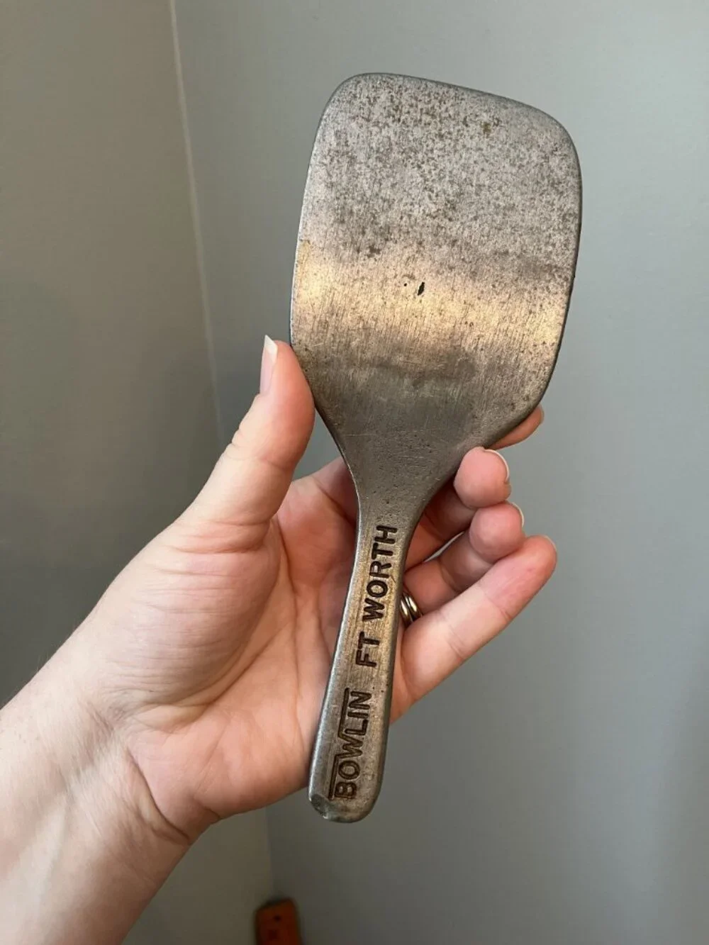 Bowlin Aluminum Butter Lard Paddle Fort Worth Texas 8.5
